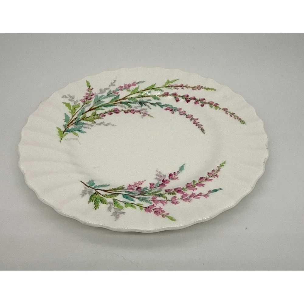Royal Doulton Bell Heather H4828 Bone China Scalloped Bread Plate 6in Made in UK